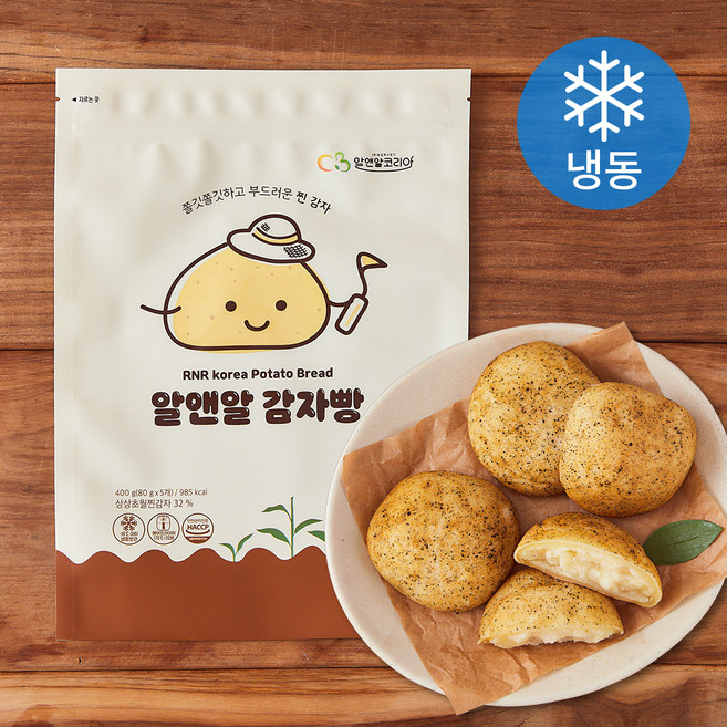 알앤알코리아 감자빵 (냉동), 80g, 5개입, 1개