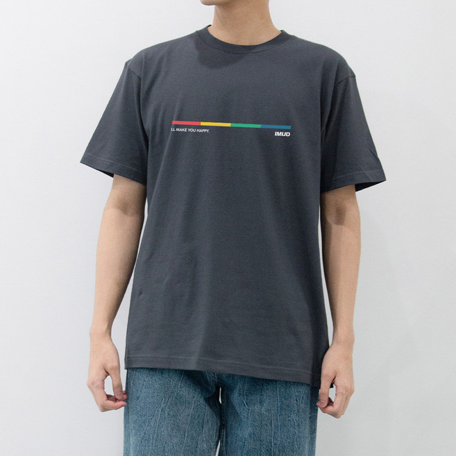 프린트스타 남성용 통기성 레인보우 면 17수 여름 반팔 티셔츠 IMUD_30