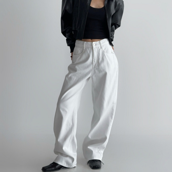 라라온 여성용 롱/숏 기장 와이드 코튼 피그먼트 면 바지 26TSP3631