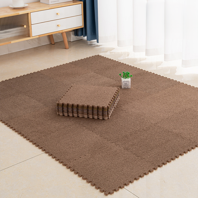 恩熙魔法 便利組合式地毯地磚 45 x 45 cm, 棕色, 10個