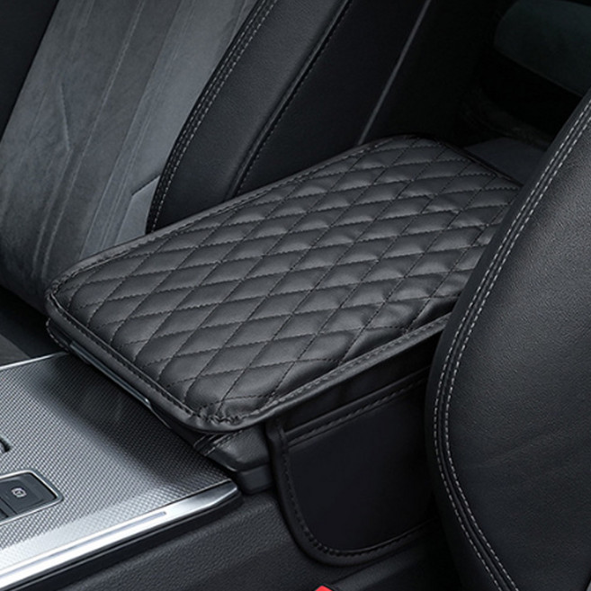 어반카 차량용 베이직 콘솔 논슬립 수납 쿠션, 블랙, 1개