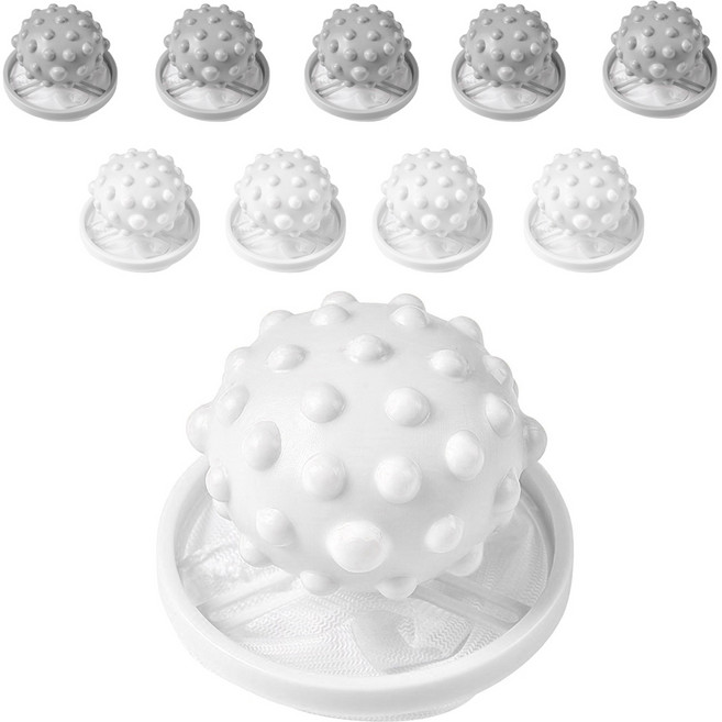 모나코올리브 도깨비 세탁볼 화이트 5p + 그레이 5p 세트, 1세트