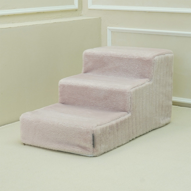 레드퍼피 반려동물 빌리브 펫스텝 3단, 밀크핑크, 1개