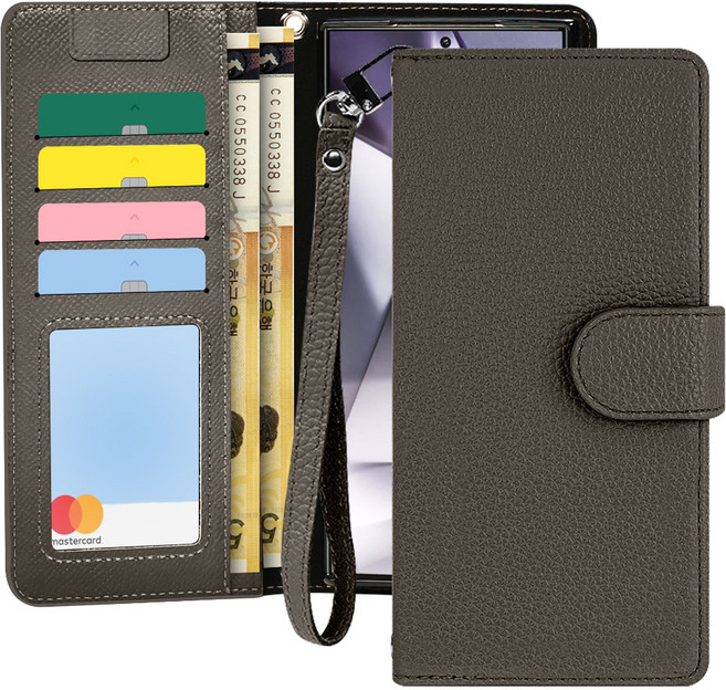 아이엔픽 오퍼컬 소가죽 지갑 스트랩 다이어리 휴대폰 케이스