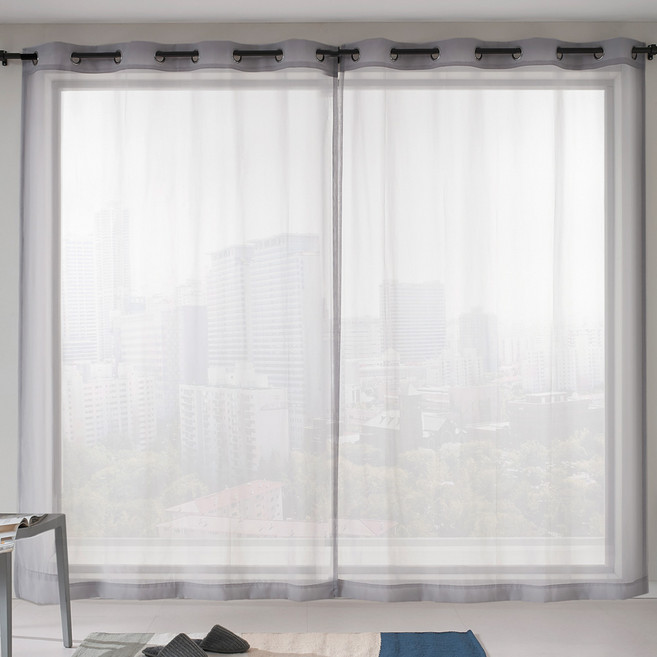 알뜨리 쉬폰 커튼 2p