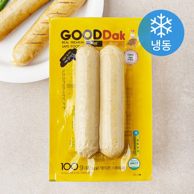 굳닭 닭가슴살 소시지 카레 (냉동), 100g, 1개