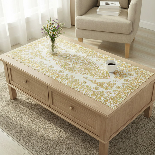 소유공간 골드 로얄 가든 테이블러너 매트 S261-0275, TYPE3(S261-0275T3), 1개, 60 x 120 cm