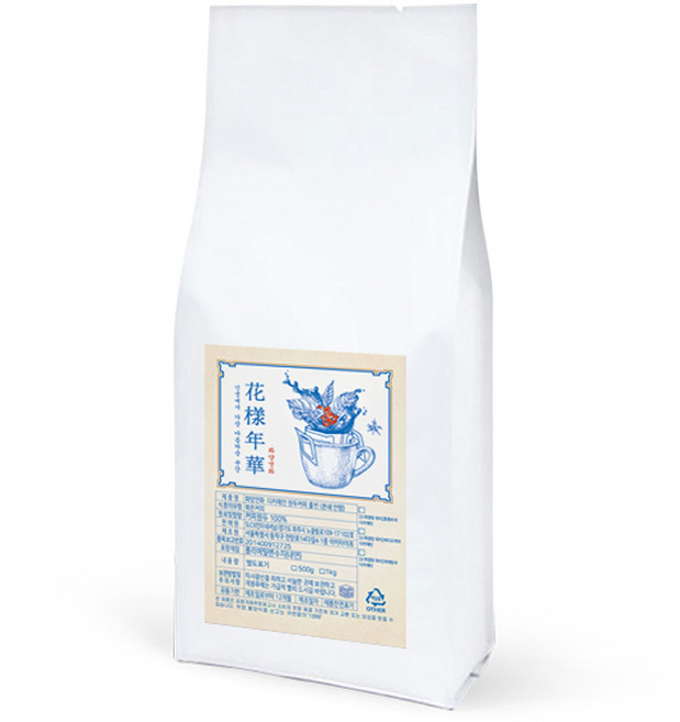 화양연화 스파클링 워터 과테말라 디카페인 싱글오리진 원두, 홀빈(분쇄안함), 500g, 1개