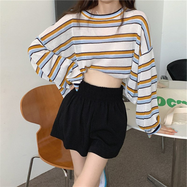 mondeuseupat 女款彩色條紋T恤 MO380