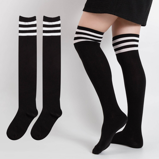 시너싹스 여성용 클래식 링글 니하이 삭스 2켤레