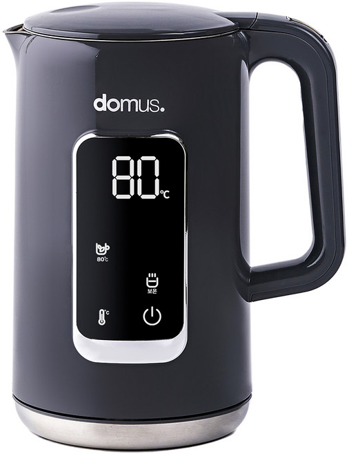 도무스 통스텐 디지털 안심 이종 전기주전자 1.7L, 그레이