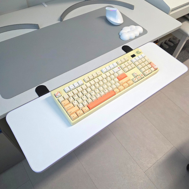 주앤지 다용도 접이식 데스크 확장보드 연장 선반 대형, 화이트, 1개