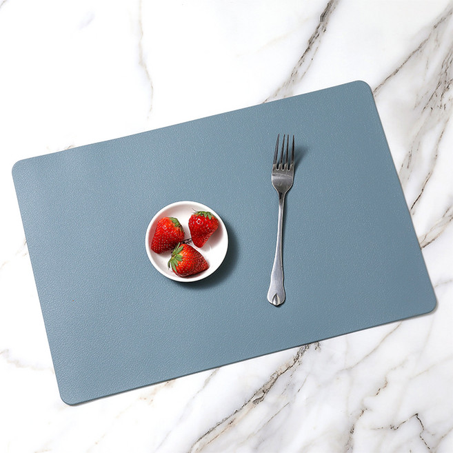 헬로젬 디너 가죽 테이블매트, 스카이블루, 45 x 30 cm, 1개