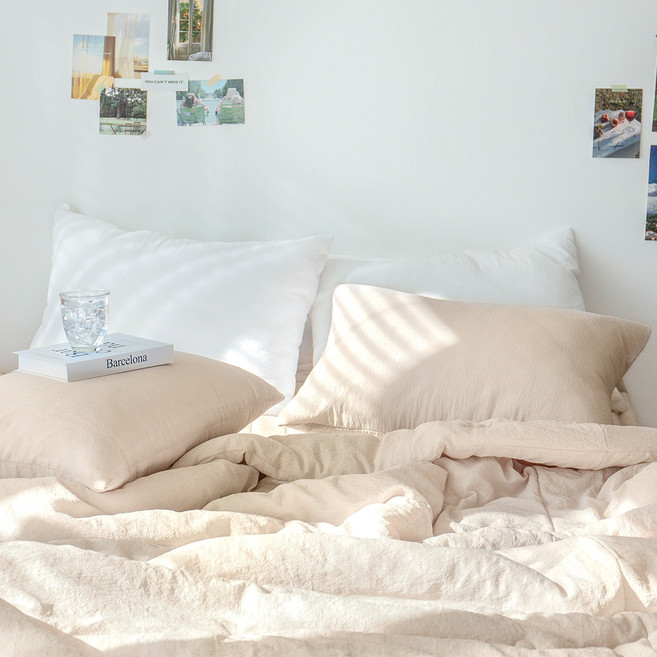 그래이불 썸머 고슬고슬 린넨 시어서커 얇은 여름 베개커버