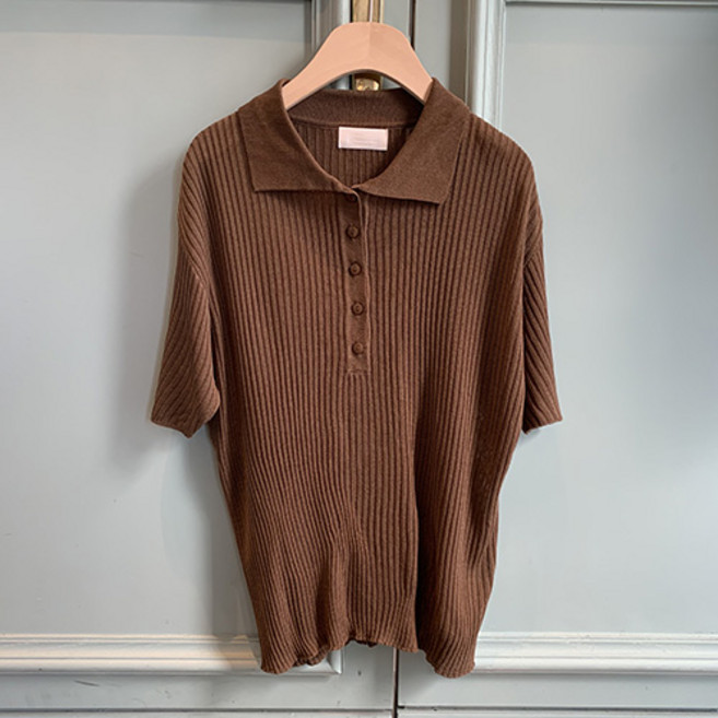 안다로미 여성용 린넨 로지 숄더 니트 티셔츠