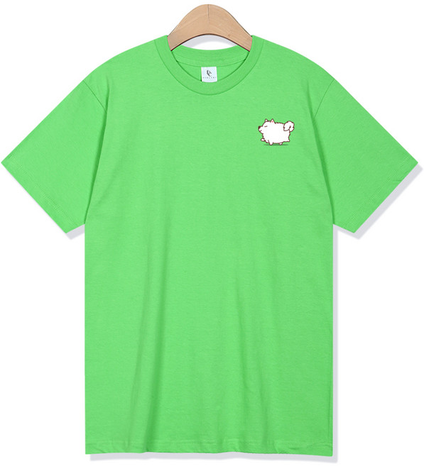 디엘크리 FAT 사모예드 17수 통기성 반팔 티셔츠