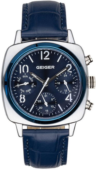 가이거 남성용 멀티 컬러 가죽시계