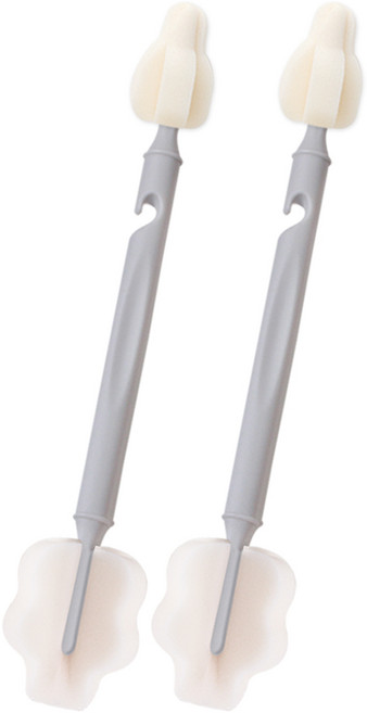 하이비 몽글이 듀얼 와이드 텀블러 주방 세척솔, 라이트그레이, 2개