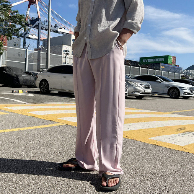 머시따 남성용 트레이닝 핀턱 세미와이드 팬츠