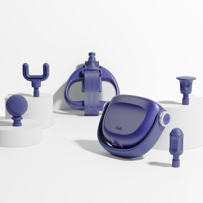 풀리오 마사지건 + 벨트 + 마사지 헤드 5종 세트, MB001