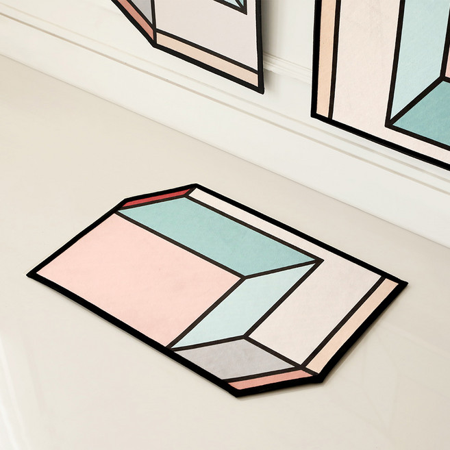 바이빔 임팩트 디자인 현관 욕실 발매트, 혼합색상