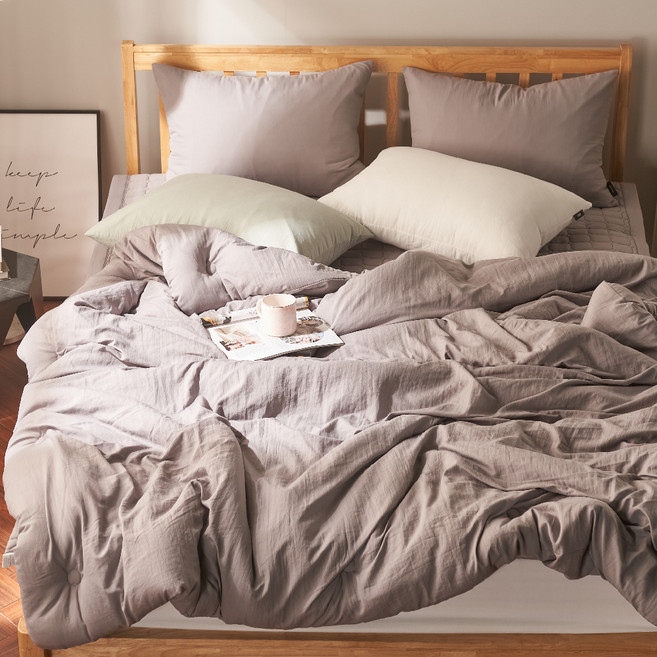 지베딩 크림 워싱 마이크로화이바 차렵이불 풀세트