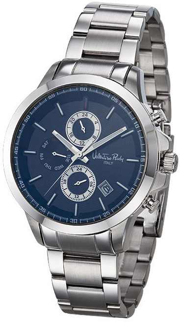 발렌티노루디 멀티펑션 남성 메탈시계 VR6615B-BKWT