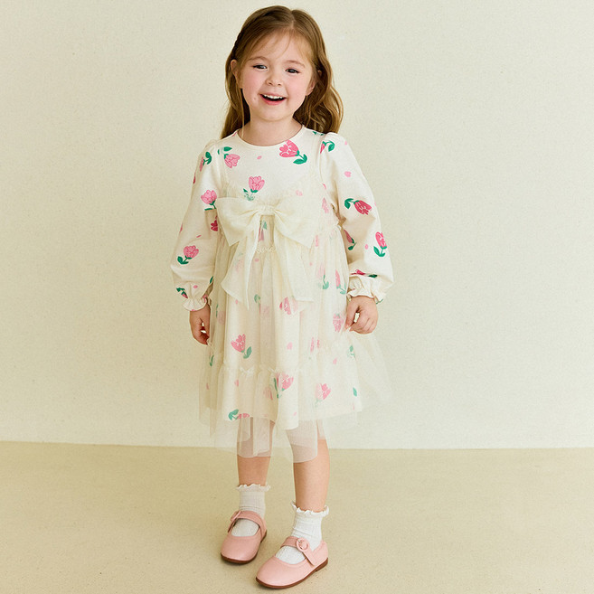 hejmini 女童款浪漫蝴蝶結紗洋裝