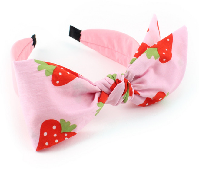 채니봉봉 여아용 딸기좋아 쥴리 빅 헤어밴드