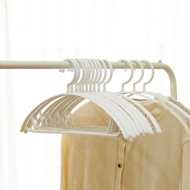 가쯔 라운드 어깨 뿔 방지 논슬립 니트 옷걸이, 화이트, 20개