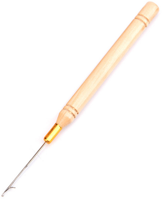 알리다 붙임머리 나무 코바늘 대, 혼합색상, 1개