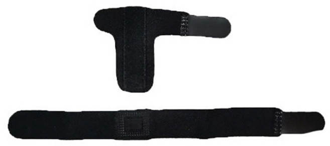 리치덕 손가락 단일 고정 보호대 투피스A 블랙, 1개