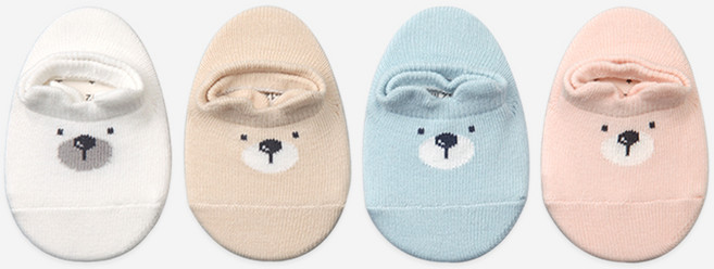 하이베이비키즈 유아용 곰도리 덧신 4종 세트