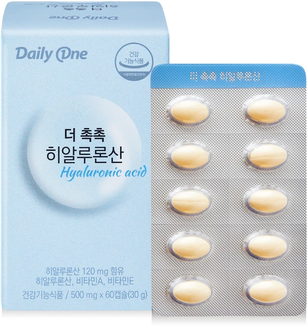 데일리원 더 촉촉 히알루론산 30g, 60정, 1개 - 쿠팡