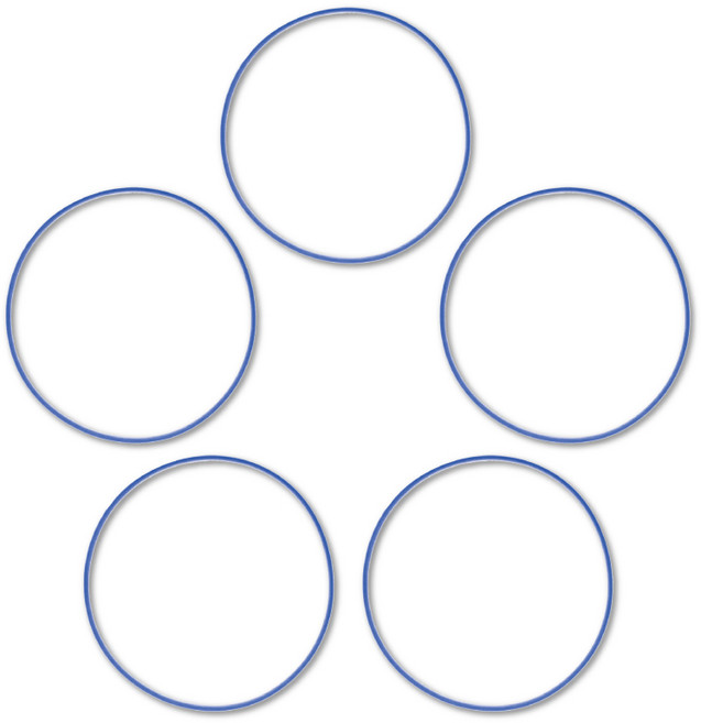 키즈토이 피터래빗 도시락 호환 락앤락 고무패킹, 블루, 5개