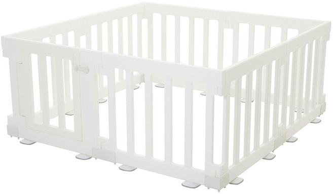 에듀플레이 우디 스퀘어 베이비룸 8p 세트, 화이트, 1세트