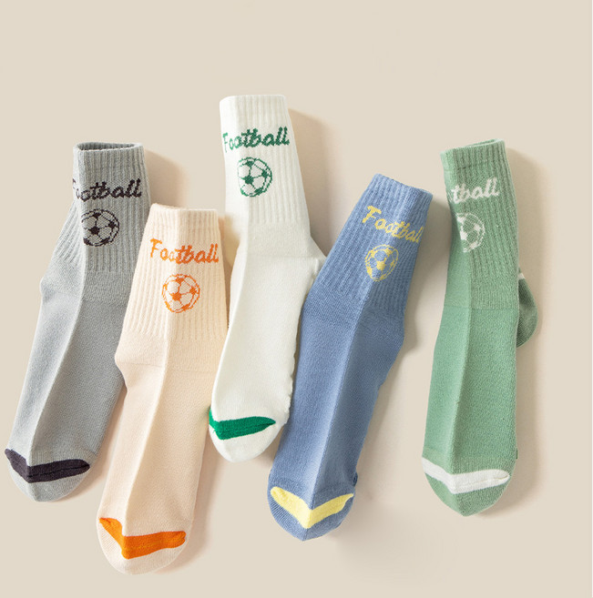 아이뿜 아동용 풋볼 스포츠 양말 5종 세트 F91