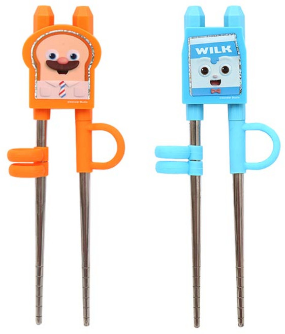 브레드이발소 젓가락 스텐 1단계 2종 세트, 브레드, 윌크, 1세트