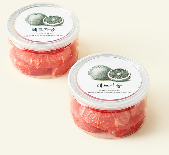 컷팅 레드 자몽, 200g, 2개