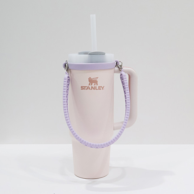 금깨비 텀블러 스탠리 호환 스트랩 악세사리 실리콘, 퍼플, 1개