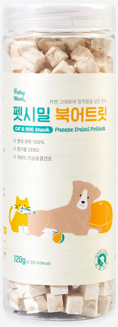 펫시밀 반려동물 북어트릿 간식, 북어, 120g, 1개