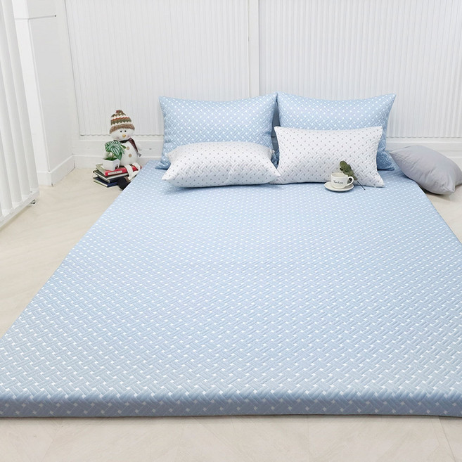 베드앤데코 크로스 냉감 라텍스 매트리스커버