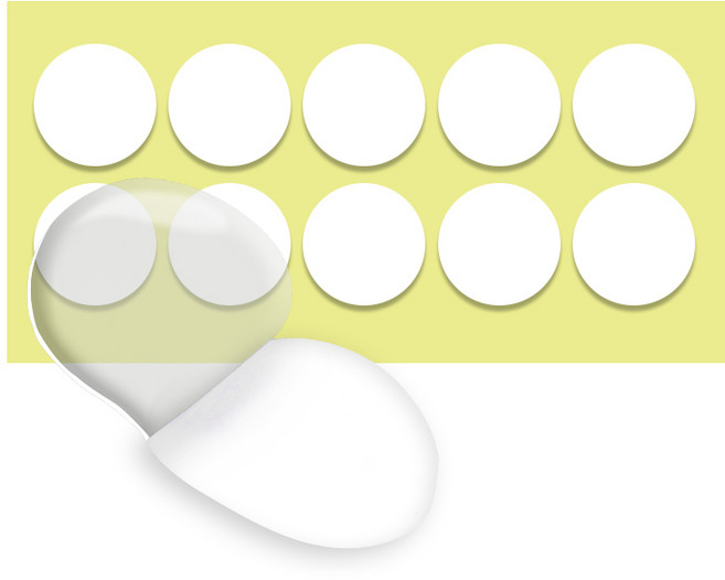 DADA 高黏度圓形雙面膠帶, 1張