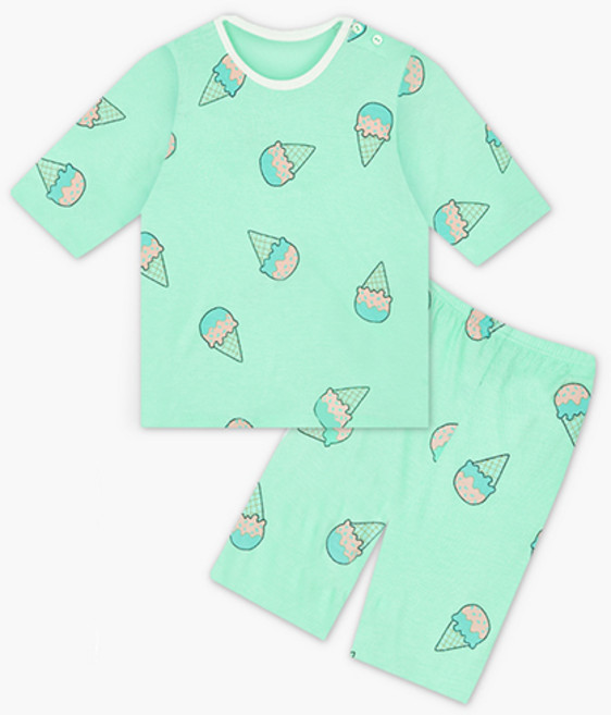 유니프랜드 아동용 아이스콘 레이온 7부 상하의 세트