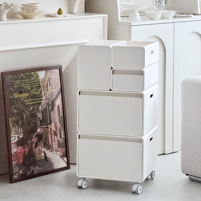 뉴코코맘 플라팜 아동용 뉴코코맘 수플레 ABCDD형 트롤리 + 바퀴 2종 x 2p + 다리 4p 세트, 아이보리, 1세트