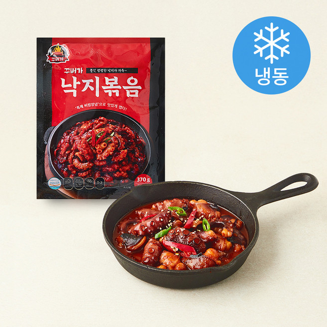 꾸버가 쫄깃 탱탱한 낙지볶음 (냉동), 1개, 370g