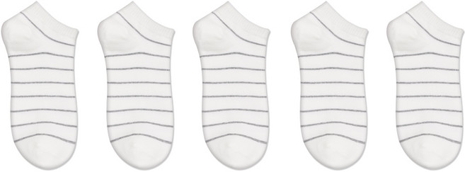 박군 PG 남성용 학생용 신사 스트 링글 발목 양말 5족 세트