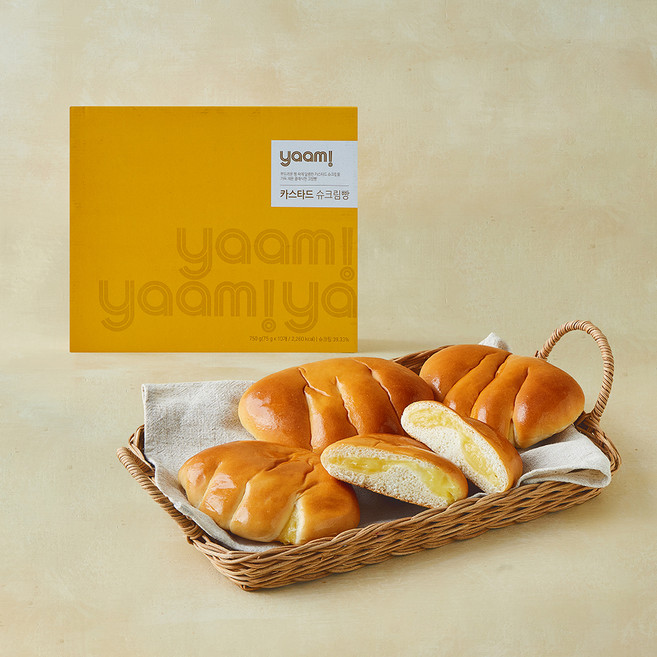 삼립 얌! 슈크림빵, 75g, 1개, 10개입