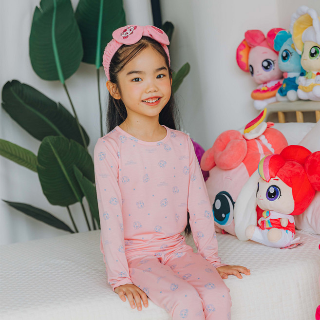 캐치티니핑 여아용 5 빛나핑 발열 보온 내의 상하의 세트