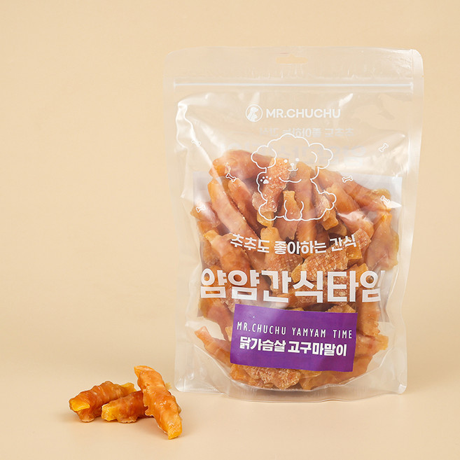 미스터추추 강아지 얌얌간식 타임 닭가슴살 고구마말이, 1kg, 1개, 치킨고구마말이